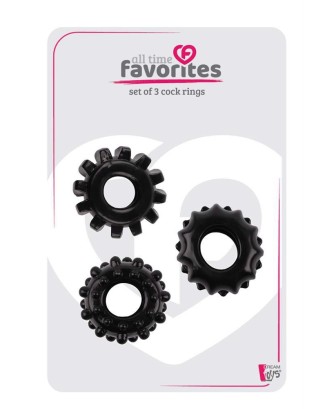 ALL TIME FAVORITES SET OF 3 COCKRINGS BLACK