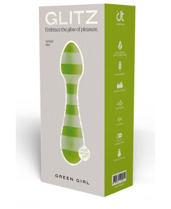 GLITZ GREEN GIRL TRAVEL WAND MASSAGER