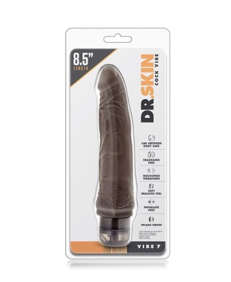 DR. SKIN COCK VIBE 7INCH CHOCOLATE