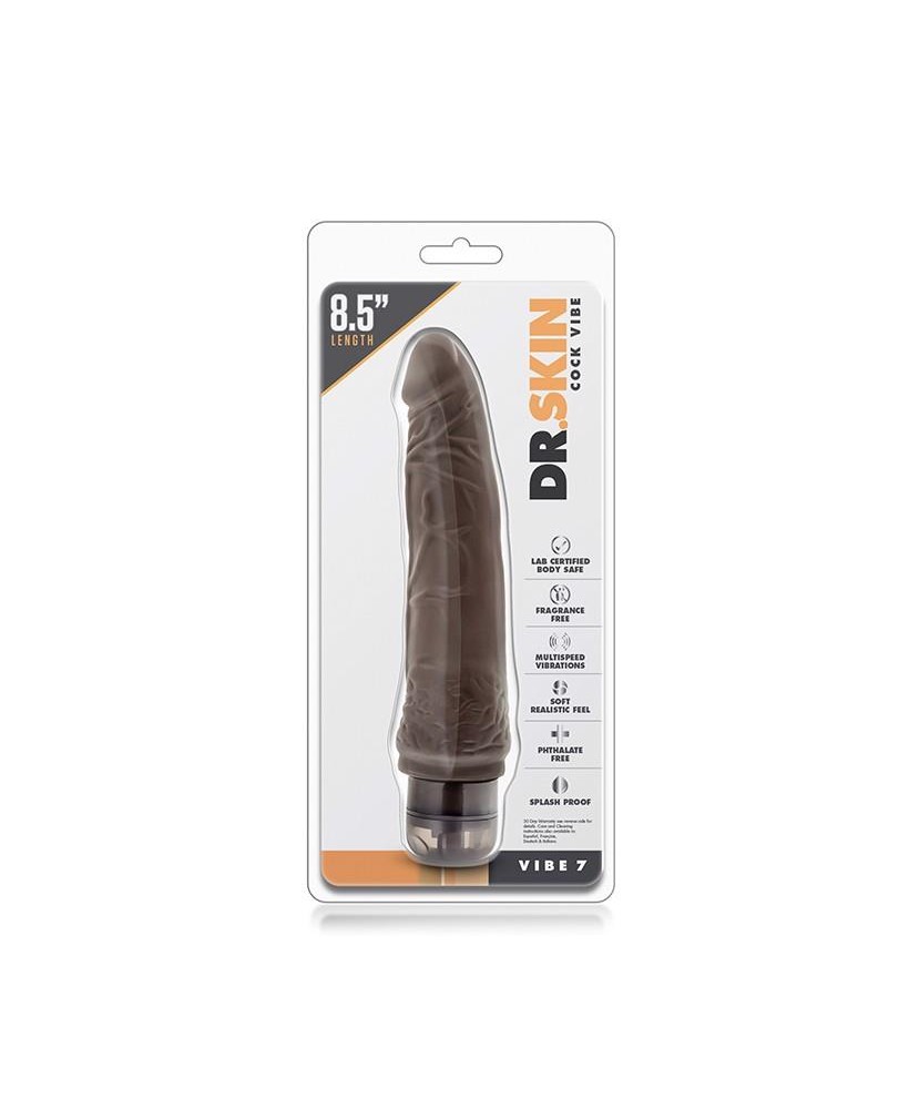 DR. SKIN COCK VIBE 7INCH CHOCOLATE
