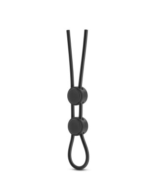 STAY HARD DOUBLE LOOP COCK RING BLACK