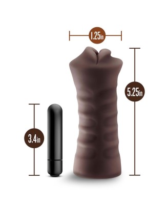 ENLUST KRYSTAL VIBRATING STROKER BROWN