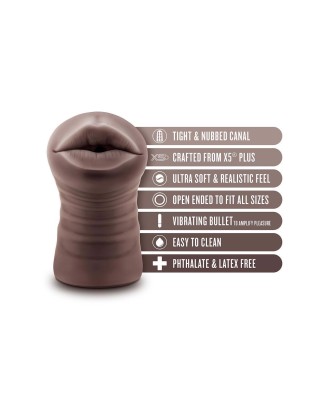 ENLUST KRYSTAL VIBRATING STROKER BROWN