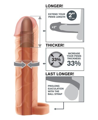 FANTASY X-TENSIONS PERFECT 2 INCH EXTENSION WITH BALL STRAP LIGHT