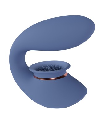 Twitch 3 - Rechargeable Vibrator Suction - Silicone - 10 Speed - Blue/Grey