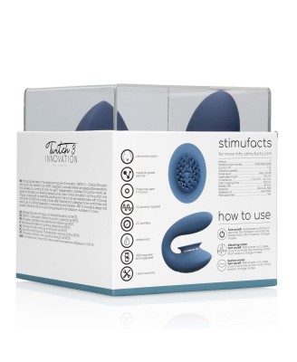Twitch 3 - Rechargeable Vibrator Suction - Silicone - 10 Speed - Blue/Grey