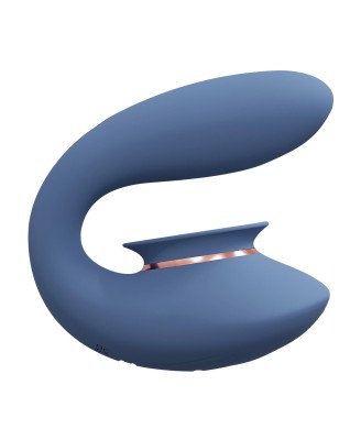 Twitch 3 - Rechargeable Vibrator Suction - Silicone - 10 Speed - Blue/Grey