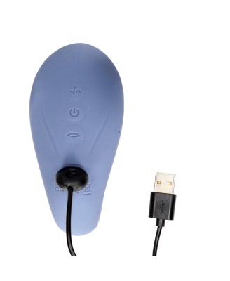 Twitch 3 - Rechargeable Vibrator Suction - Silicone - 10 Speed - Blue/Grey