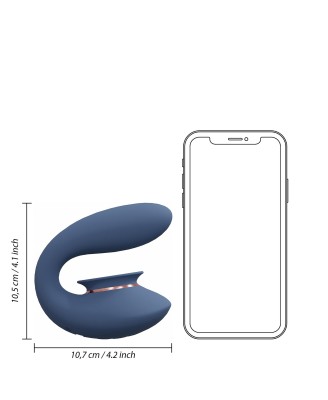 Twitch 3 - Rechargeable Vibrator Suction - Silicone - 10 Speed - Blue/Grey