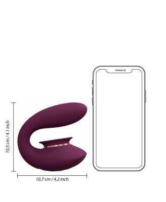 Twitch 3 - Rechargeable Vibrator Suction - Silicone - 10 Speed - Burgundy