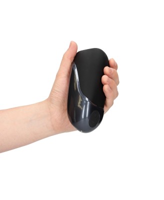 Vibrating Masturbator Sleeve - Licorice Black