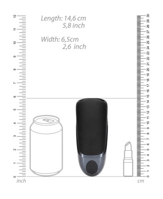 Vibrating Masturbator Sleeve - Licorice Black