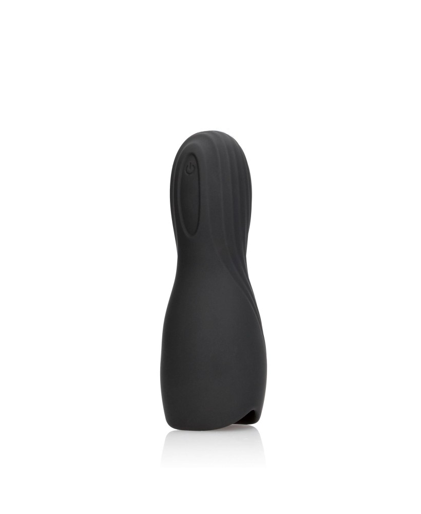 Vibrating Masturbator Sleeve - Licorice Black