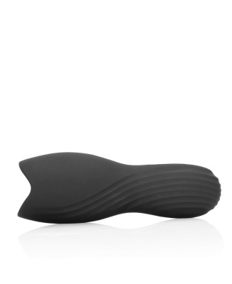 Vibrating Masturbator Sleeve - Licorice Black