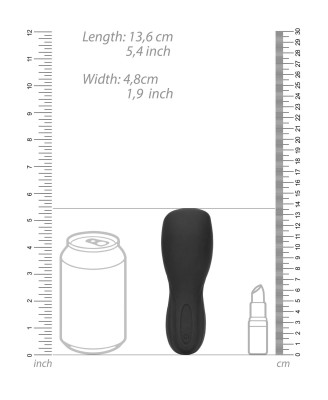Vibrating Masturbator Sleeve - Licorice Black