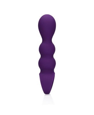 Teardrop Shaped Anal Vibrator - Clear Purple