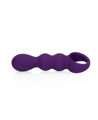 Teardrop Shaped Anal Vibrator - Clear Purple