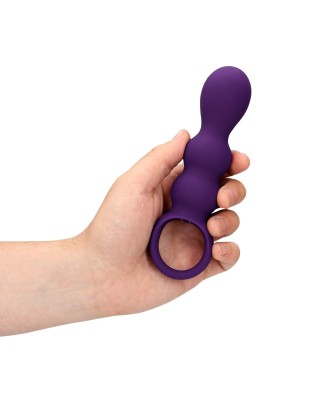 Teardrop Shaped Anal Vibrator - Clear Purple