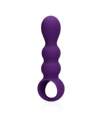 Teardrop Shaped Anal Vibrator - Clear Purple