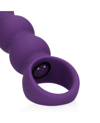 Teardrop Shaped Anal Vibrator - Clear Purple