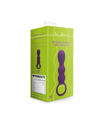 Teardrop Shaped Anal Vibrator - Clear Purple