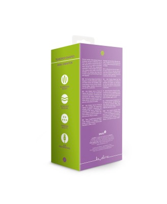 Teardrop Shaped Anal Vibrator - Clear Purple