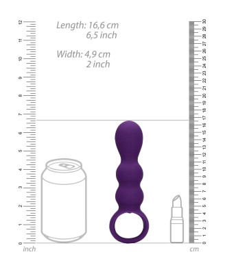 Teardrop Shaped Anal Vibrator - Clear Purple