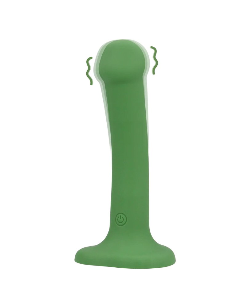 Non-Phallic Vibrating Dildo - Small - Forest Green