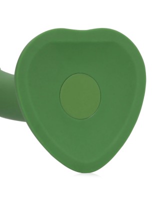 Non-Phallic Vibrating Dildo - Small - Forest Green