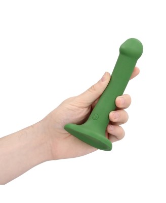 Non-Phallic Vibrating Dildo - Small - Forest Green