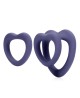 Heart Cockring Set - Violet Storm
