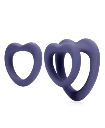 Heart Cockring Set - Violet Storm