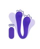 Dual-ended Bendable Vibe with Remote Control - Purple