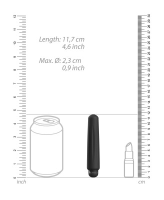 Delia - ABS Bullet With Sleeve - 10-Speeds - Black