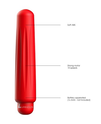 Delia - ABS Bullet With Sleeve - 10-Speeds - Red