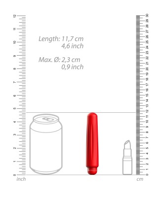 Delia - ABS Bullet With Sleeve - 10-Speeds - Red