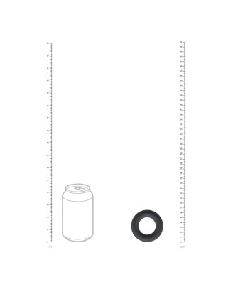 Liquid Silicone Cockring - L - Black