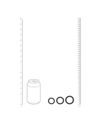 Classic Silicone Cockring Set of 3 - XS/S/M - Black
