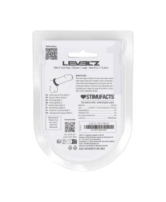 Wide O Silicone Cockring - L - 42mm - Black