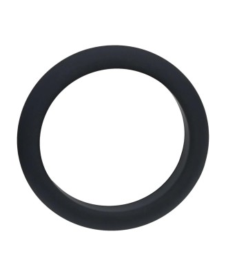 Wide O Silicone Cockring - L - 42mm - Black
