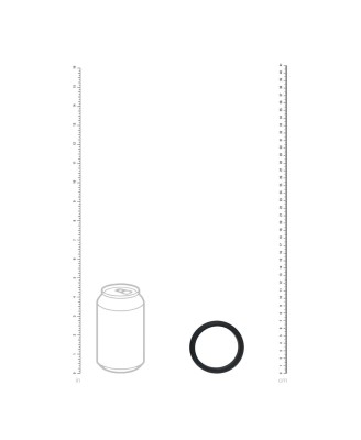 Wide O Silicone Cockring - XXL - 55mm - Black