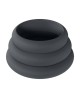 Wide O Silicone Cockring Set of 3 - S/M/L - Black