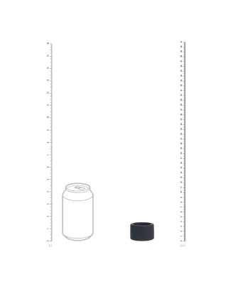 Liquid Silicone Ball Strap - M - 34mm - Black