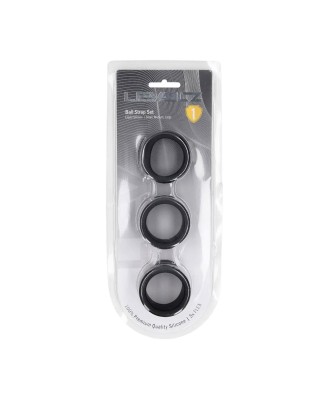Liquid Silicone Ball Strap Set of 3 - S/M/L - Black