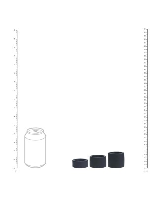 Liquid Silicone Ball Strap Set of 3 - S/M/L - Black