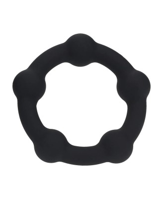 Beaded Silicone Cockring - S - 30mm - Black