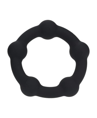 Beaded Silicone Cockring - S - 30mm - Black