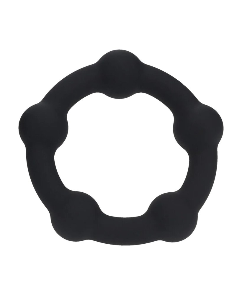 Beaded Silicone Cockring - S - 30mm - Black