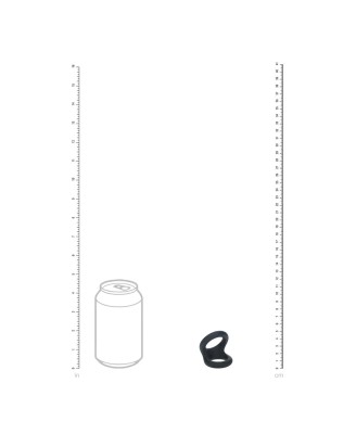 Double O Silicone Cockring - S - Black