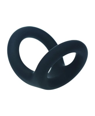 Double O Silicone Cockring - M - Black